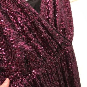 Cabernet/ purple sequin jumpsuit